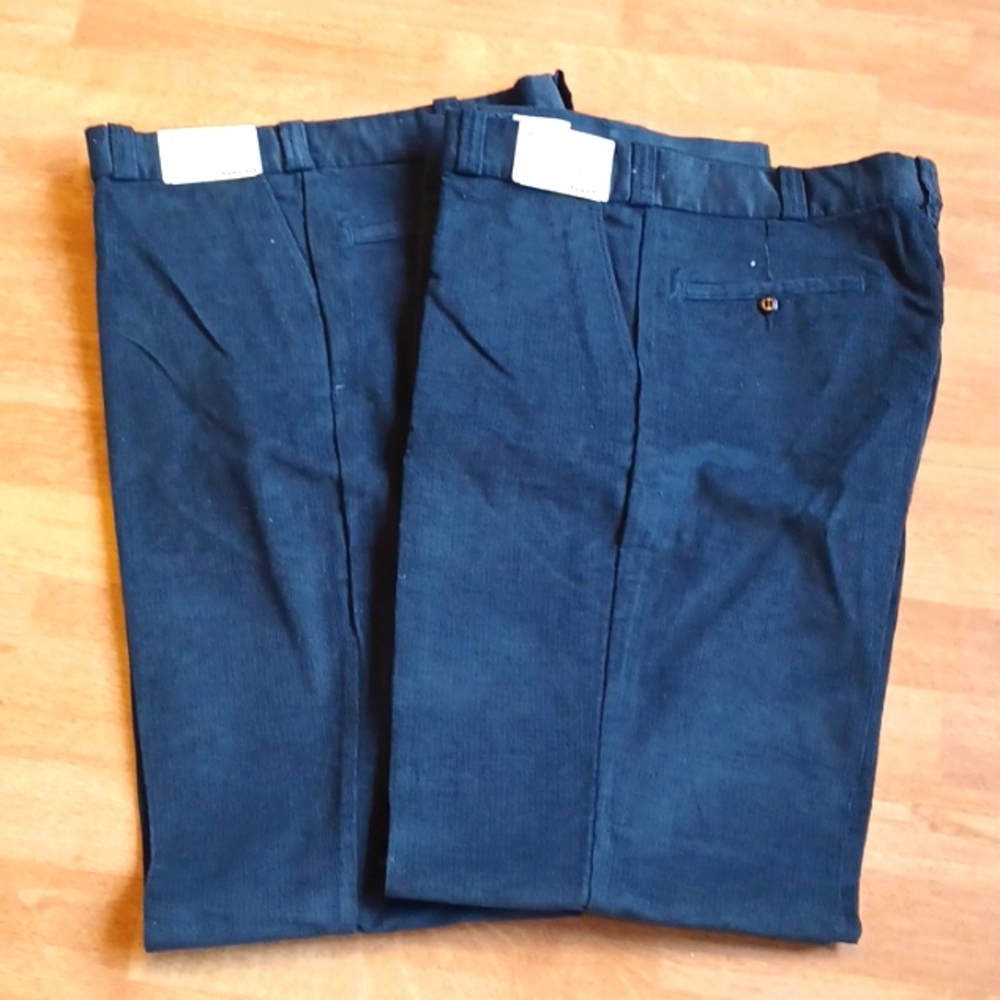 Corduroy pants field master size 38x35 vintage with tags Navy blue